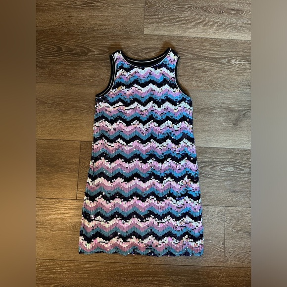 Kid Pik sequin mini holiday flip sequins tank dress - Picture 5 of 7